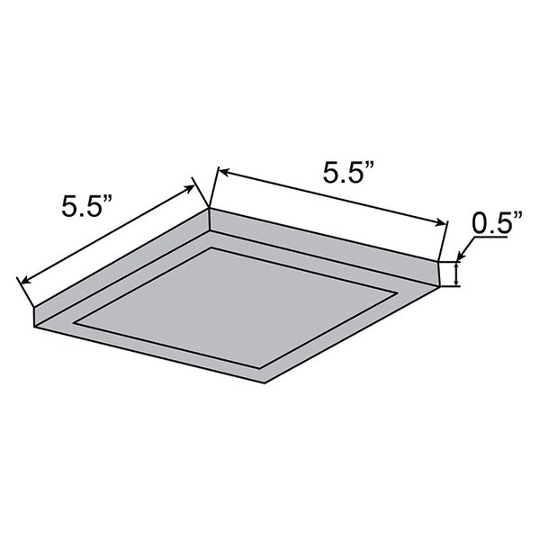 Boxer, LED Flush Mount, White Finish, Acrylic Lens Acrylic